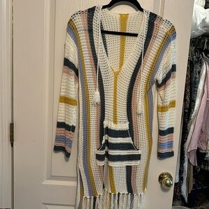 boho knit swim cover up